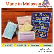 Ready Stock🔥HOT🔥50pcs UCARE Comfort Adult Medical Surgical Face Mask 3Ply;4Ply - Malaysia, PFE > 99%