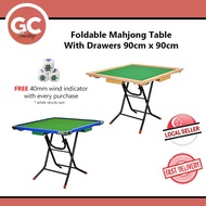 💥SG Seller💥Fully Assembled Foldable Mahjong Table With Drawers 84cm x 84cm 90cm x 90cm Free Delivery