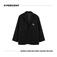 4PERCENT 4% LOGO BLAZER JACKET / 初版 基本款 西裝外套 S