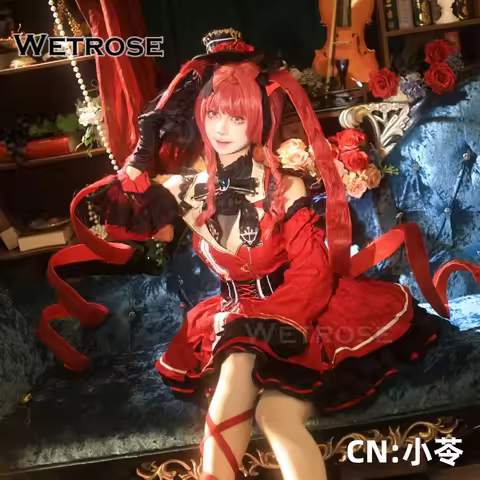 [Wetrose] In Stock Hololive Vtuber Houshou Marine Gothic Lolita Cosplay Costume Halloween Xmas
