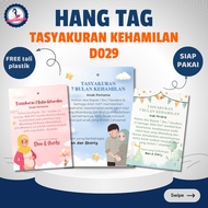 Hang tag tasyakuran hamil / hangtag 7 Bulanan souvenir bayi custom