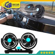 Double Car Fan Double Strong Fan Headed Vehicle Car Fan 12V [KPSMB]