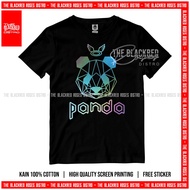 Dj Panda T-Shirt with Rainbow Screen Printing - Free Sticker - Sizes SML XL XXL