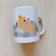 富士山 水豚 馬克杯 綠色內裡