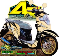 Decal scoopy Decal Scoopy full body Full Blok Decal Scopy Dekal New Fi 2017 2018 2019 2020 MERAH RAC