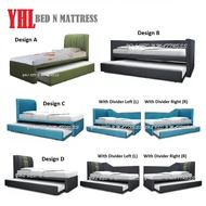 YHL 3 In 1 Pull Out Bed With / Without Divider (More Than 20 Choices Of Colour For Selection) (Free 