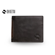 Shigetsu Niiza Leather Folding Wallet with Attached Flip Pocket for Men Wallet for Men Slim Short