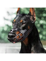 堅固耐用的狗口罩,可防止狗狗亂叫和吃垃圾,適合中大型犬 - 耐咬以及避免不良行為,價格實惠,材料優質,有多種尺寸可選 - 完美的寵物口罩護衛