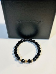 Chrome hearts 22k bead bracelet black onyx