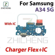 For Samsung Galaxy A34 5G A346 Charging Port Flex Cable USB Dock Connector Motherboard Phone Replace