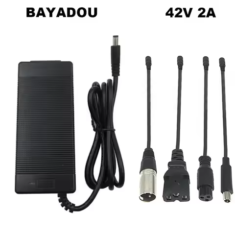 42V 2A Lithium Battery Charger 36V 10S 10AH 12AH 15AH Li-ion Bateria Charger XLRM DC 8MM Conversion 