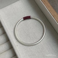 Sterling Silver Closed Silver Bracelet Plain Circle Female Simple Inheritance 999 Young Pure Silver 