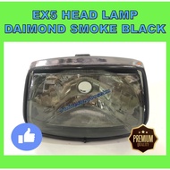 EX5 HEAD LAMP DIAMOND SMOKE BLACK EX5 HEAD LIGHT DIAMOND BLACK BK EX5 HEAD LAMP TINTED SMOKE EX5 FRO