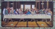 【鐵板畫倉庫】美式最後的晚餐  耶穌 基督 文青海報復古風餐廳酒吧裝飾鐵板畫鐵皮畫鐵版畫F137