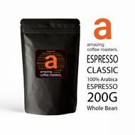 Amazing Coffee Bean 100% Arabica Dark Roast - Classic Blend 200g or 500g Pre-Ground or Whole Bean