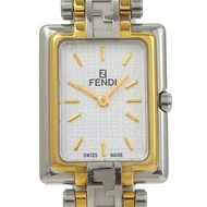 FENDI Zucca 手錶，720L 不鏽鋼，石英，類比顯示，白色錶盤，女士款 [二手]