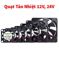 [Genuine] Radiator Fans 5V, 12V, 24V DC 5x5, 9x9, 12x12CM, 12V cooling fans of all types, fan protec