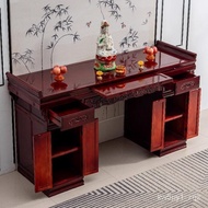 Zhongtang Solid Wood Altar Buddha Shrine Household Altar Cabinet Incense Burner Table Buddha Niche Rural Living Room Hal