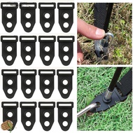 MEIQIUCOU2 10/20pcs High Quality Tool Black Tent Feet Clamp Wind Rope Buckle Tent Clip Outdoor Camping Traveling