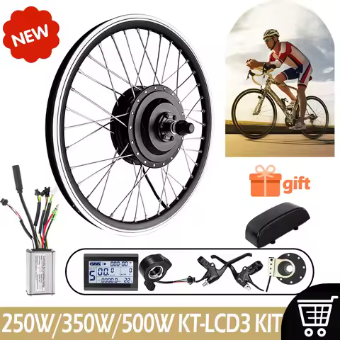 Electric Bicycle Conversion Kit 250W 350W 500W EBike Brushless Hub Motor Bike Wheel KT-LCD3 Kit bici