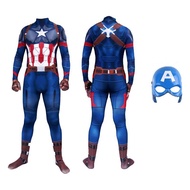 Captain America Costume, Iron Man Bodysuit, Boys' Halloween Children's Performance Outfit, Boys' Cap