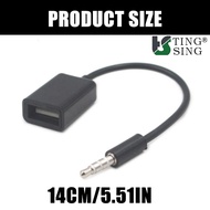 Automotive 3.5mm USB Conversion Cable Cord Wire for MP3 Music Streaming in Car Stereo Systems Enhanc