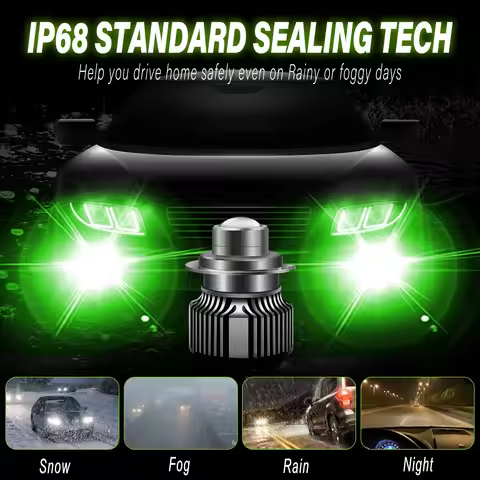 2Pcs Led H7 H4 Projector Headlights Lens 1:1 Wireless H11 H8 H9 Led Projector 9005 9006 HB3 Car Head