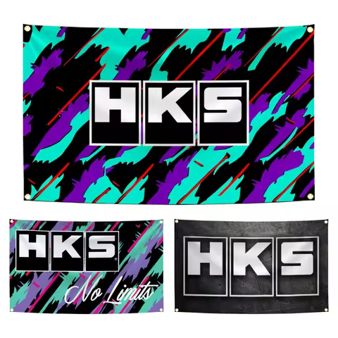 90x150cm H-HKSs Racing Car Spec R JDM Flags Polyester Digital Printing Banner for Garage Wall Art Ou