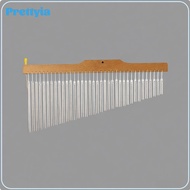 Prettyia Clear and Pure Sound 36 Tone Bar Chimes Beech Wood Frame Mark Tree Instrument Aluminum Rods