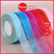 Hasans / [1 Slop] 3/ 8 Inch Gold List Organdi Ribbon 1 Cm Gold List Organdy Ribbon/ Gold Color List 