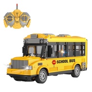 Boys Girls Remote Control School Bus Can Open Door Bus First Ambulance Ambulance Simulation Car Mode