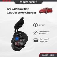 USB Charger 2.1A x 2 Adaptor Handphone Lighter Adaptor Charge Fon