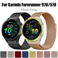 Magnetic Metal Strap For Garmin Forerunner 570 47mm 42mm Metal Strap For Garmin Forerunner 970 Brace