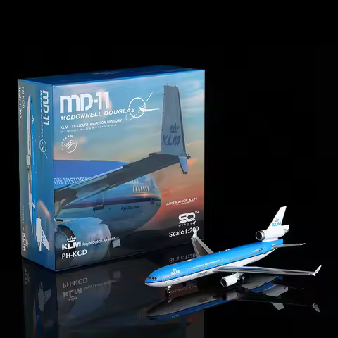L2103 Alloy Collectible Plane Gift SQ Wings 1:200 KLM "SkyTeam" McDonnell Douglas MD-11 Diecast Airc