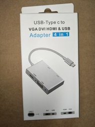 品名: USB 3.1 Type-C轉HDMI VGA DVI HUB TYPE-C轉HDMI(顏色隨機) J-14640