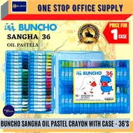 BUNCHO Sangha Oil Pastels Crayon (36'S) / Buncho Crayon / Oil Pastel / Shangha Crayon / Krayon / Bun