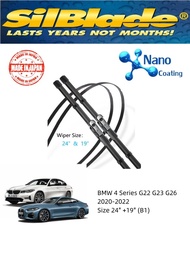 BMW 4 Series (G22G23G26) Wiper Blade Year 2020-2022 Size 24"+19" (B1) Silblade Coating Silicon Wiper