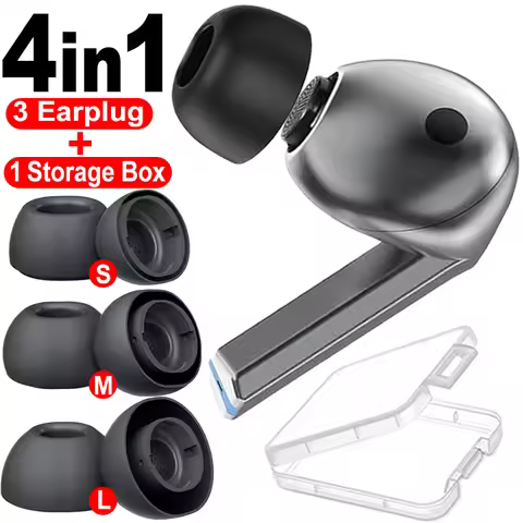 Silicone Ear Tips with Storage Box for Samsung Galaxy Buds 3Pro Earphone Earplug Silicone Case Cover