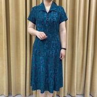 Đầm trung niên nữ cổ polo sang trọng váy xoè cho mẹ và bà đi chơi dự tiệc váy dài ngắn tay có cổ ch