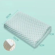 全城熱賣 - 兒童天然乳膠枕頭(30*50cm 薄荷藍-5cm)