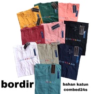 Embroidered giordano t-shirt