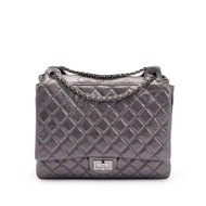 Chanel Dark Silver Quilted Aged Calfskin Reissue 2.55 Accordion Flap Ruthenium Hardware, 2008