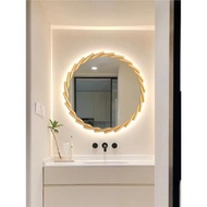 輕奢復古現代化妝鏡壁掛浴室鏡歐式臥室藝術化妝鏡壁掛衛生間智能
