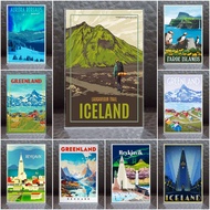 New Souvenir Acrylic Fridge Magnet Iceland 2x3" Set 1