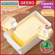 GEESO Japan Butter Storage Box With Cutter & Cover Eco-Friendly Butter Storage Tray Butter Butter Co