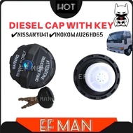 HIGH QUALITY NISSAN YU41 INOKOM AU26 HD65 DIESEL CAP WITH LOCK AND KEY DC-GW229 GAS CAP LORRY LORI E