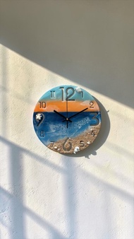 海浪時鐘  直徑30cm   環氧樹脂Epoxy 可使用文化幣