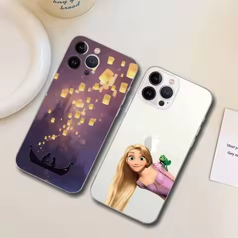 R-Rapunzel D-D-D-disneys Princess Phone Case Transparent For IPhone 16 15 11 13pro Max 14Plus X Xr X