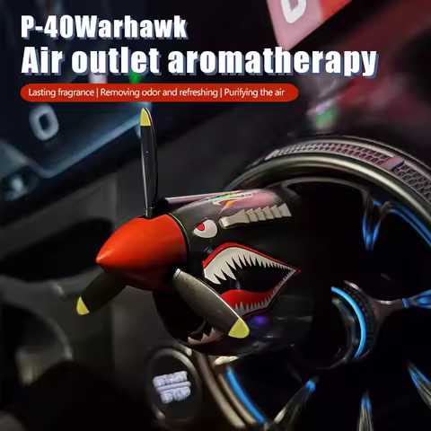 Auto Interior Small Ornament Fighter Aircraft Design Perfume Diffuser With Rotating Propeller For Ca