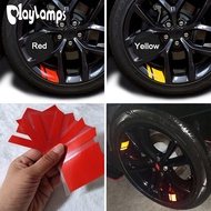 6Pcs Reflective Car Wheel Rim Vinyl Stickers Hash Mark Stripe Racing Wheel Hub Decals for Size 16" - 21"